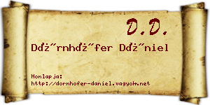 Dörnhöfer Dániel névjegykártya
